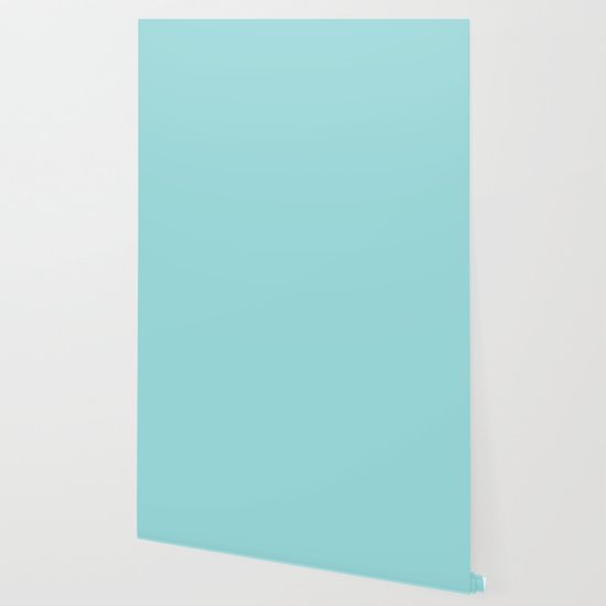 Solid Color Light Teal Wallpaper By Shabbyhappydesigns Society6