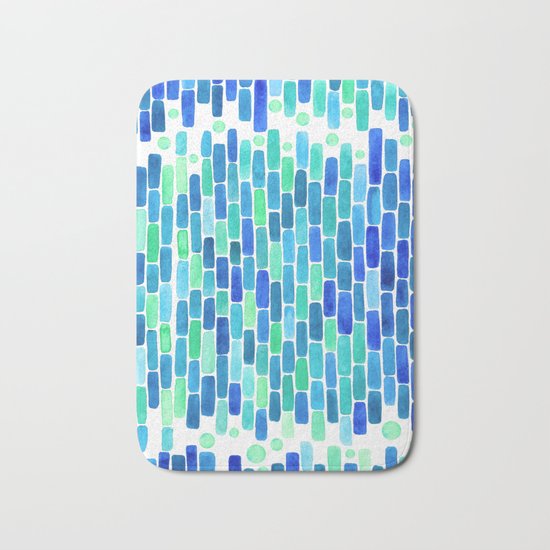 Water Mosaic Bath Mat