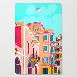 Colorful Houses Cutting Board