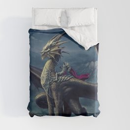 He and His Dragon Duvet Cover