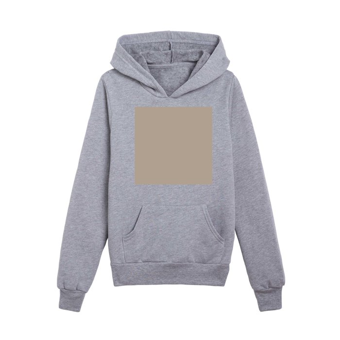 Neutral Tan Solid Color Accent Shade Matches Sherwin Williams Smoky Beige SW 9087 Kids Pullover Hoodie