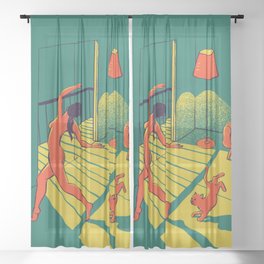 Dancing with the cat | Moody sunset light and shadows Aesthetic Green room Naked dance Femme Fatale  Sheer Curtain