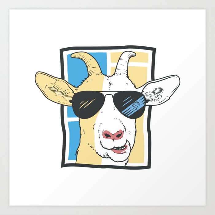 Goat with sunglasses store