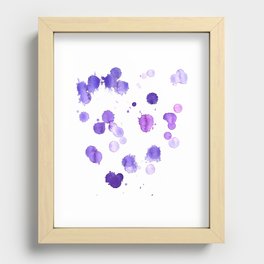 Watercolor spotches / blobs / splatters Recessed Framed Print