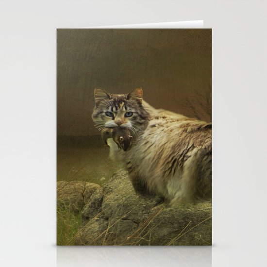 A Game of Cat and Mouse Stationery Cards