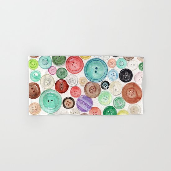Buttons! Hand & Bath Towel