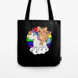 Cat Unicorn Rainbow Animals Unicorns Cats Tote Bag