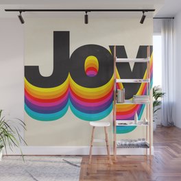 Joy: Retro Typography Edition Wall Mural