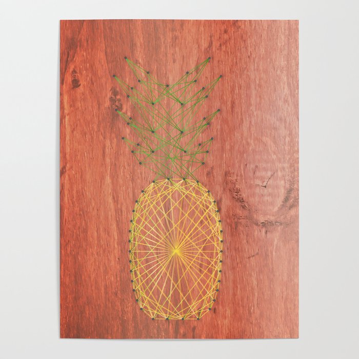 Pineapple String Art Poster
