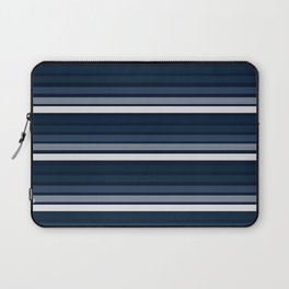 Blue Elegant Modern Stripes Pattern Laptop Sleeve