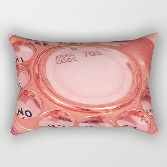 Vintage Telephone Photograph Rectangular Pillow