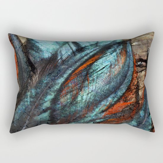 Fanciful Feathers Rectangular Pillow