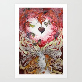 Lava Heart Art Print