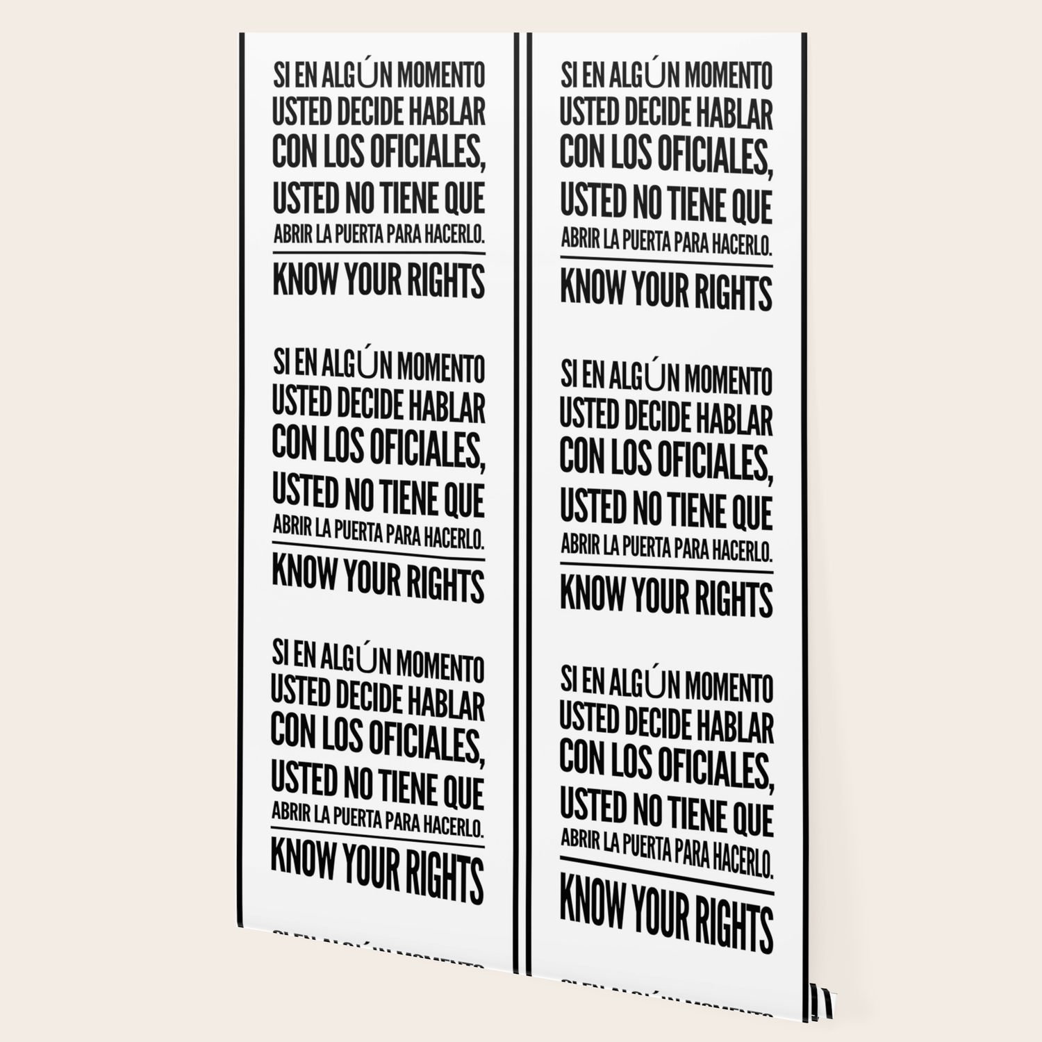 Know Your Rights Do Not Have To Open The Door Spanish Wallpaper