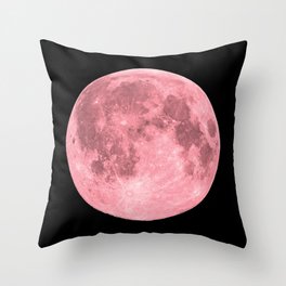 Pink Moon 2 Throw Pillow