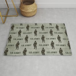 US Army Green Soldier Rug