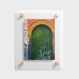 Magic Green Door in Sicily Floating Acrylic Print