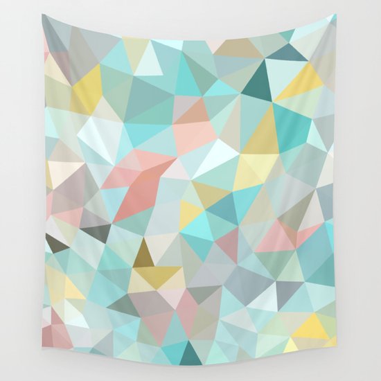 Pastel Tris Wall Tapestry