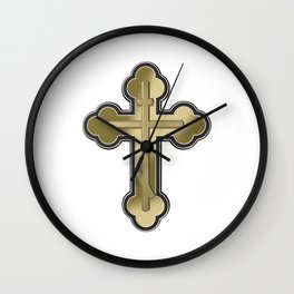 Orthodox cross Wall Clock