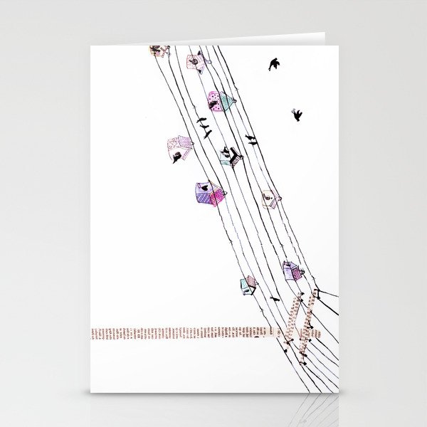 Love and birds Stationery Cards