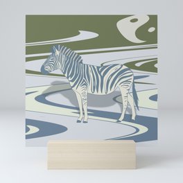 Wavy Zebra in Balance Mini Art Print
