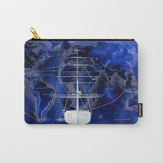 Discovery The World in Blue Carry-All Pouch