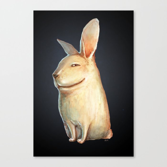 smile rabbit Canvas Print