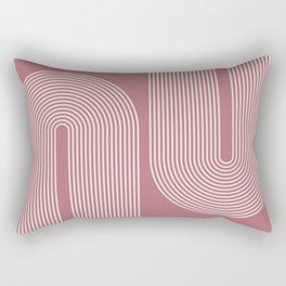 Balanced Arches - Light Pink Rectangular Pillow