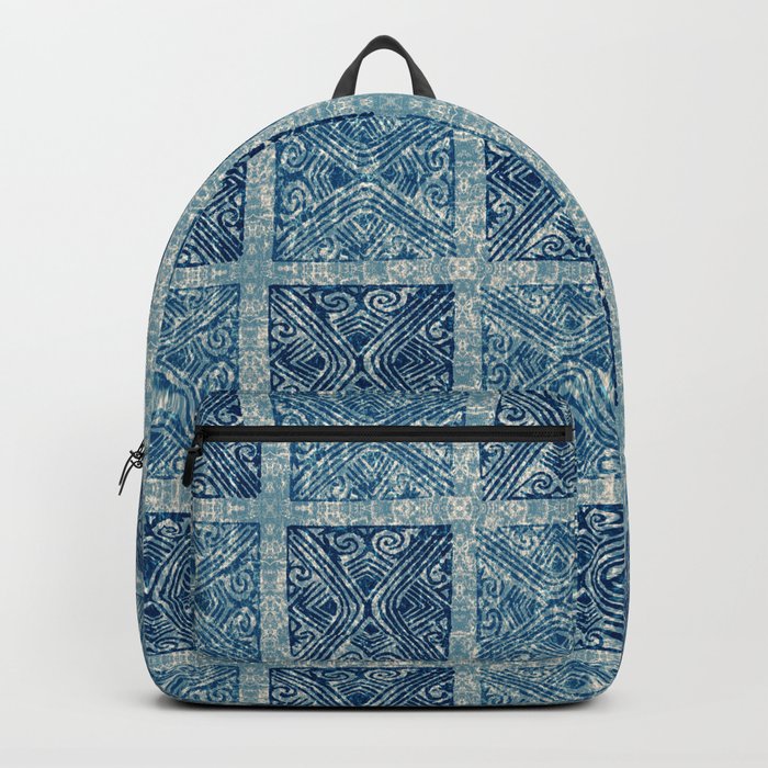 Indigo Ethnic Pattern Backpack