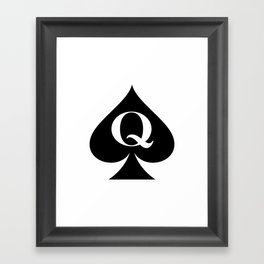 Cuckold Queen of spades or hotwife symbol Framed Art Print
