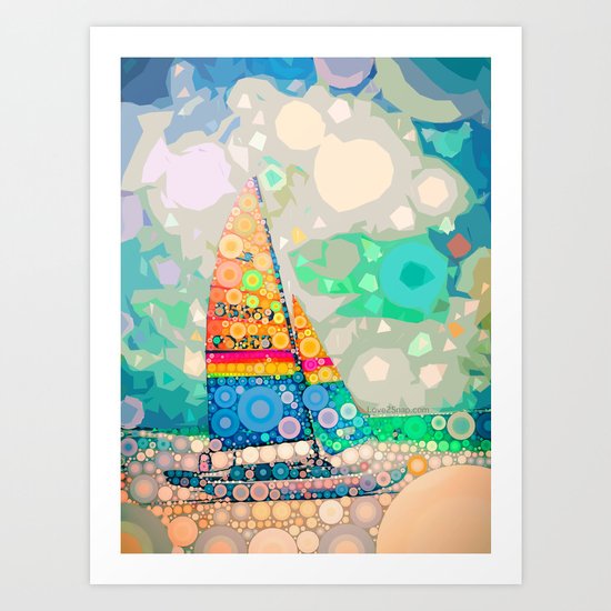 Siesta Key, FL - Sailing Art Print