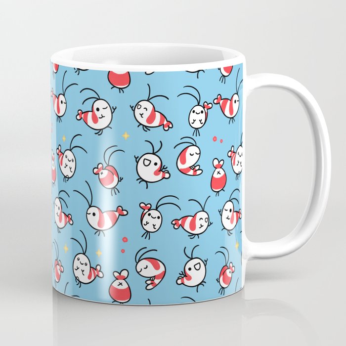 Shy shrimp - pattern Coffee Mug