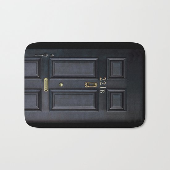Classic Old sherlock holmes 221b door iPhone 4 4s 5 5c, ipod, ipad, tshirt, mugs and pillow case Bath Mat