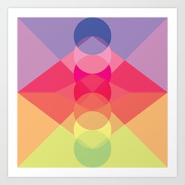 Straight Lines on Circles, or is it Circles Over Lines Art Print | Graphic Design, Abstract, Illustration, Pattern 