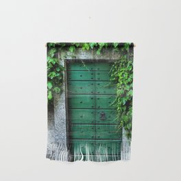 Green Doorway with Ivy Photograph Wall Hanging