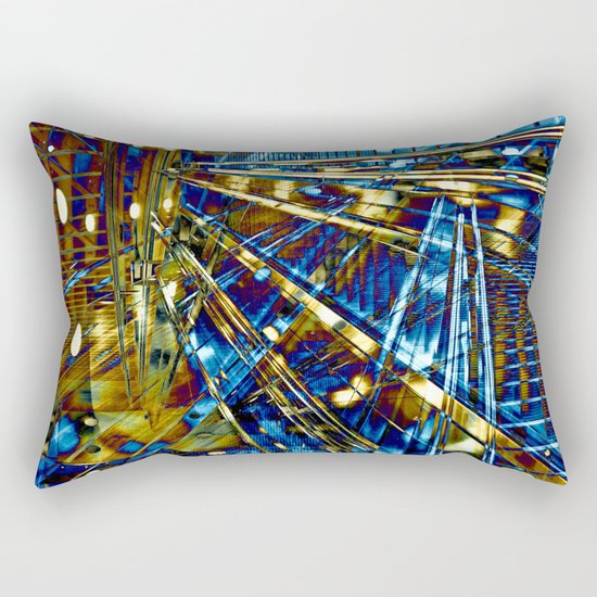 Blue Lines of Berlin Rectangular Pillow