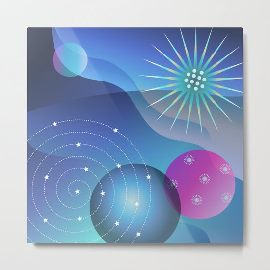 Planetary Party Metal Print