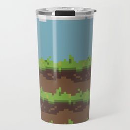 Pixel Grass Plains Platformer Travel Mug