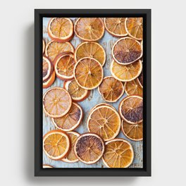 Mediterranean oranges still life Framed Canvas