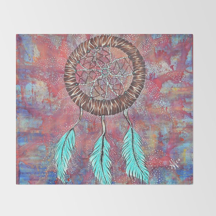 Dream Catcher Throw Blanket By Artbookofamanda Society6