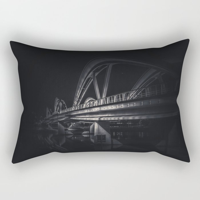 Linz railway bridge Rectangular Pillow