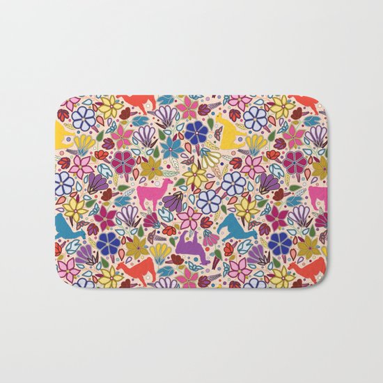 Peruvian Llamas Bath Mat