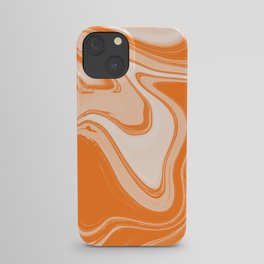 Marble orange iPhone Case