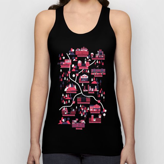The Survivors Map (dark edition) Unisex Tank Top