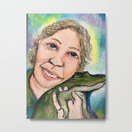 Pour some out for my mate Metal Print | Drawing, Aligator, Crikey, Steveirwin, Oil, Mate, Restinpeace, Crocadile 