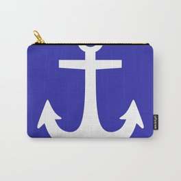 Anchor (White & Navy Blue) Carry-All Pouch