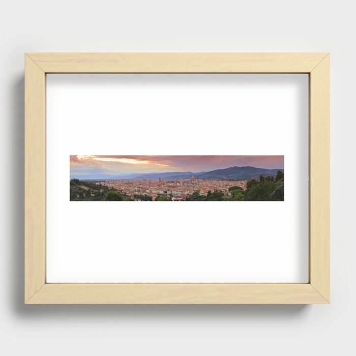 Panorama Florence, Italy. Recessed Framed Print