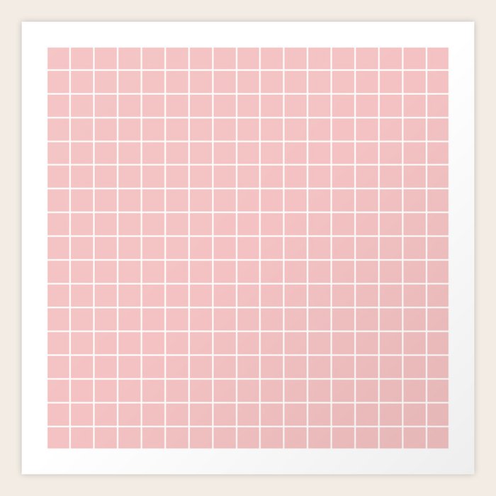 Baby Pink Pink Color White Lines Grid Pattern Kunstdrucke Von Makeitcolorful Society6 In the rgb color model #f4c2c2 is comprised of 95.69% red, 76.08% green and 76.08% blue.