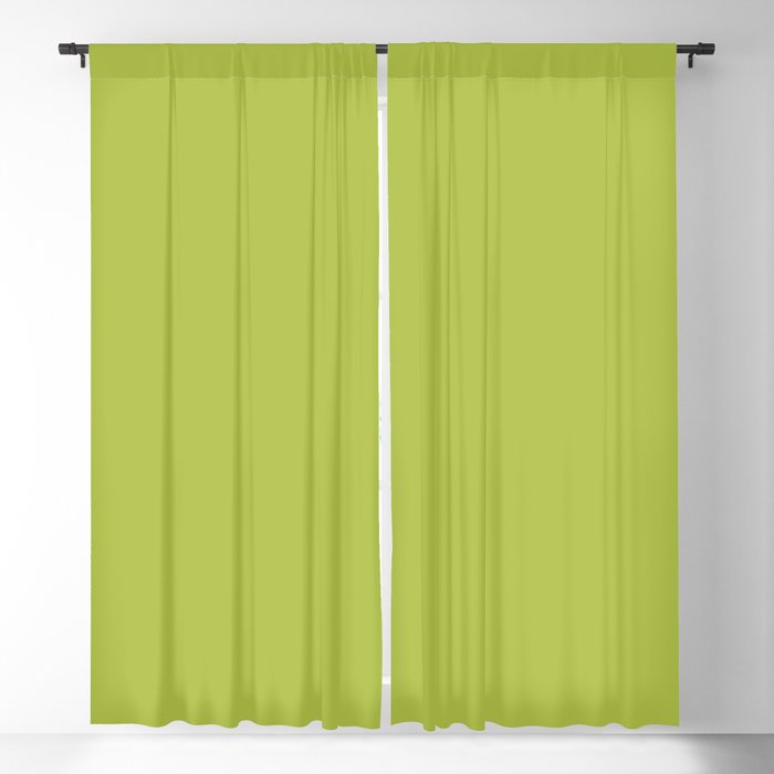Simple Solid Color Avocado Green All Over Print Blackout Curtain