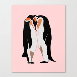 Penguin lovers Canvas Print